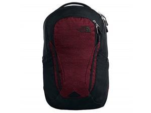 the north face women's vault backpack, deep garnet red light splinter heather/tnf black, one size