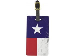 graphics & more texas flag distressed luggage tags suitcase carryon id, white