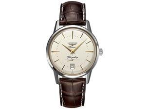 longines heritage flagship silver dial brown leather mens watch l47954782 longines heritage flagship silver dial brown leather mens watch l47954782