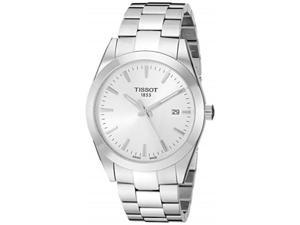 tissot mens gentleman swiss quartz stainless steel dress watch model: t1274101103100