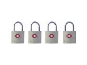 master lock padlock, keyed tsaaccepted luggage lock, 7/8 in. wide, 4683q pack of 4