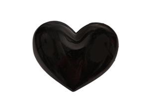 caravan french large heart automatic barrette, black