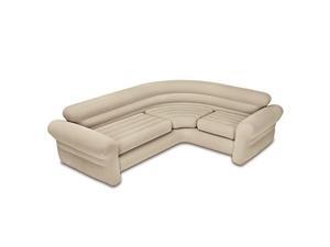 Intex 68575EP Inflatable Corner Living Room Air Mattress Sectional Sofa, Beige
