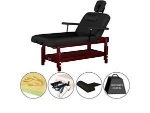 master massage 31" montclair stationaryspa salon massage table pro, black, lift back with memory foam master massage 31" montclair stationaryspa salon massage table pro, black, lift back with memory foam