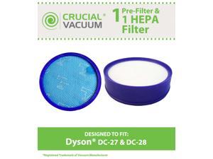 1 Dyson DC-27/DC-28 Washable & Reusable Pre-Filter & Post HEPA Filter; Fits Dyson DC27 & DC28 Upright Vacuums; Compare to Part # 919780-01 & 915916-03