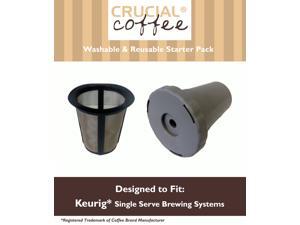 Gold Tone 1 Cup Reusable Coffee Filter Starter Pack; Fits Keurig Single Serve Brewing Systems Gold Tone 1 Cup Reusable Coffee Filter Starter Pack; Fits Keurig Single Serve Brewing Systems
