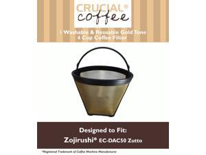 1 GTF4 Gold Tone Washable & Reusable Coffee Filter for Zojirushi EC-DAC50 Zutto; Designed & Engineered by Crucial Coffee 1 GTF4 Gold Tone Washable & Reusable Coffee Filter for Zojirushi EC-DAC50 Zutto; Designed & Engineered by Crucial Coffee
