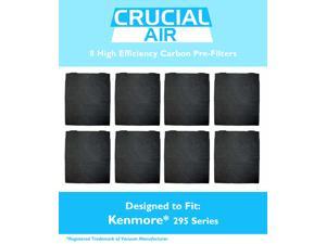 8-Pack High Efficiency Kenmore 295 Series Carbon Pre-Filter; Compare to Filter Part #83378; Designed and Engineered by Crucial Air