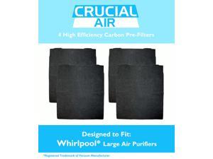 4-Pack High Efficiency Odor Neutralizing Whirlpool Carbon Pre Filter; Compare to Filter Part # 8171434K; Designed and Engineered by Crucial Air