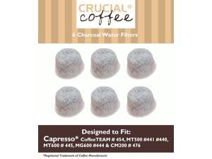 6 Capresso 4440.90 Charcoal Coffee Filters, Fits TEAM # 454 6 Capresso 4440.90 Charcoal Coffee Filters, Fits TEAM # 454
