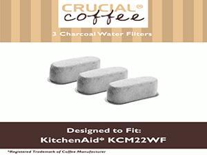 3 KitchenAid Charcoal Coffee Filters Fit KCM222 & KCM223 Water Filter Pod & Coffee Makers, Compare to Part # KCM22WF, Designed & Engineered by Crucial Coffee 3 KitchenAid Charcoal Coffee Filters Fit KCM222 & KCM223 Water Filter Pod & Coffee Makers, Compare to Part # KCM22WF, Designed & Engineered by Crucial Coffee