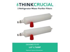 Crucial Air Water Purifier Filter compatible with LG LT600P (RFC1000A) Refrigerator (2 Pack)