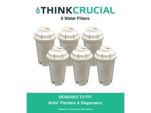 6 Brita Water Filter Replacements Fit Pitchers & Dispensers 6 Brita Water Filter Replacements Fit Pitchers & Dispensers