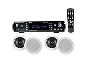 (4) Commercial Ceiling Speaker System+Bluetooth Amp/Receiver 4 Restaurant/Office (4) Commercial Ceiling Speaker System+Bluetooth Amp/Receiver 4 Restaurant/Office