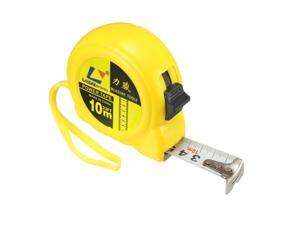 Tape Measure 10 Meter Retractable Measuring Tape Metric Plastic Round Case Yellow Tape Measure 10 Meter Retractable Measuring Tape Metric Plastic Round Case Yellow
