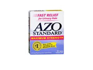 AZO Standard Maximum Strength Urinary Pain Relief 12 Tablets AZO Standard Maximum Strength Urinary Pain Relief 12 Tablets