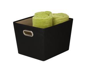 Honey Can Do Medium Decorative Storage Bin With Handles -- Black - SFT-03072 Honey Can Do Medium Decorative Storage Bin With Handles -- Black - SFT-03072