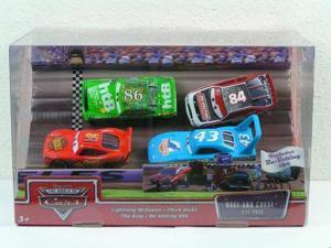 Disney / Pixar CARS Movie 1:55 Die Cast Race and Chase 4 Piece Gift Pack (Lightning McQueen, Chick Hicks, King and Re-Vo Disney / Pixar CARS Movie 1:55 Die Cast Race and Chase 4 Piece Gift Pack (Lightning McQueen, Chick Hicks, King and Re-Vo