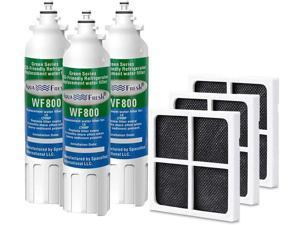 Aqua Fresh WF800 Replacement Water Filter for LG LT800P, Kenmore 46-9490 and LT120F, Kenmore Elite 469918 Air Filter (3-Pack)
