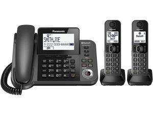 PANASONIC KX-TGF382M Link2Cell Bluetooth Corded / Cordless Phone and Answering Machine with 2 Cordless Handsets