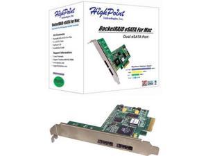 HighPoint RocketRAID eSATA for Mac PCI Express x4 SATA II (3.0Gb/s) Controller Card