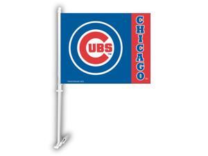 Fremont Die 68916 Car Flag W/Wall Brackett - Chicago Cubs Fremont Die 68916 Car Flag W/Wall Brackett - Chicago Cubs