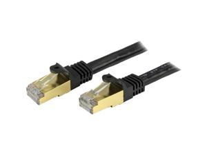 StarTech C6ASPAT10BK StarTech.com 10 ft Cat6a Patch Cable - Shielded (STP) - Black - 10Gb Snagless Cat 6a Ethernet Patch Cable - Category 6a for Network Device, Hub, Switch, Router, Print Server,