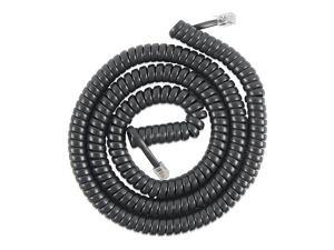25 Foot Black Coil Cord  25 Ft. Handset Cord