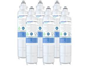Replacement Water Filter Compatible with LG LNXC23726S Refrigerator Water Filter - by Refresh (6 Pack)