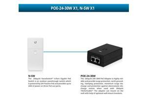 Ubiquiti NanoSwitch 4-Port Gigabit PoE Switch with 24V 30W PoE Adapter Ubiquiti NanoSwitch 4-Port Gigabit PoE Switch with 24V 30W PoE Adapter