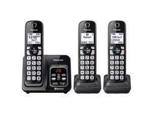 Panasonic - KX-TGD563M - Panasonic Link2Cell KX-TGD563M Bluetooth/DECT 6.0 1.93 MHz Cordless Phone - Metallic Black -