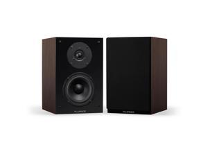 Fluance Elite High Definition 2Way Bookshelf Surround Sound Speakers for 2Channel Stereo Listening or Home Theater System  Natural WalnutPair SX6W