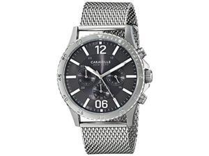 Caravelle New York 43A129 Men's Stainless Steel Silver Bracelet Band Grey Dial Watch Caravelle New York 43A129 Men's Stainless Steel Silver Bracelet Band Grey Dial Watch