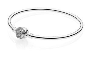 PANDORA Disney Beauty & The Beast Charm Bangle - 590748CZ-21 PANDORA Disney Beauty & The Beast Charm Bangle - 590748CZ-21