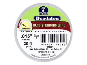 Beadalon Wire Standard Bright 7 Strand .015 In./ 30Ft Beadalon Wire Standard Bright 7 Strand .015 In./ 30Ft