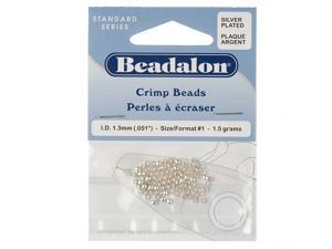Beadalon Silver Plated Crimp Beads 1.3mm (95 Beads) Beadalon Silver Plated Crimp Beads 1.3mm (95 Beads)