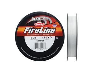 FireLine Braided Beading Thread, 6lb Test and 0.006 Thick, 125 Yd, Crystal Clear FireLine Braided Beading Thread, 6lb Test and 0.006 Thick, 125 Yd, Crystal Clear