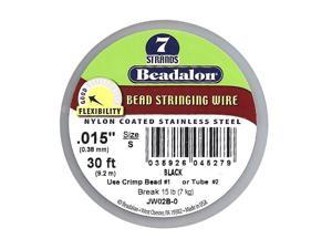 Beadalon Wire Black 7 Strand .015 In./ 30Ft Beadalon Wire Black 7 Strand .015 In./ 30Ft