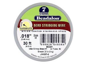 Beadalon Wire Standard Bright 7 Strand .018 In./ 30Ft Beadalon Wire Standard Bright 7 Strand .018 In./ 30Ft