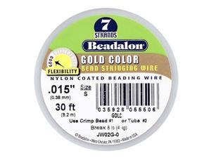 Beadalon Wire Gold Color 7 Strand .015 In./ 30Ft Beadalon Wire Gold Color 7 Strand .015 In./ 30Ft