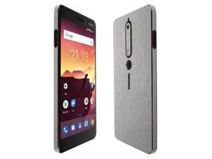 Nokia 6 Screen Protector  Brushed Aluminum Full Body 2018 Nokia 61 Skinomi TechSkin Brushed Aluminum Film for Nokia 6 with AntiBubble Clear Film Screen