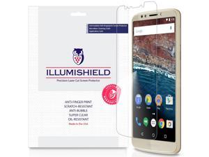 iLLumiShield Screen Protector Compatible with Motorola Moto E5 5th Generation 20183Pack Clear HD Shield AntiBubble and AntiFingerprint PET Film
