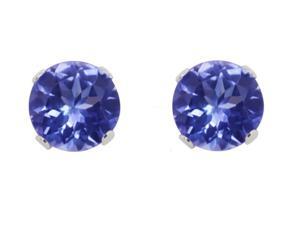 Sight Holder Diamonds .75 CTW Genuine Tanzanite Sterling Silver Earrings Sight Holder Diamonds .75 CTW Genuine Tanzanite Sterling Silver Earrings