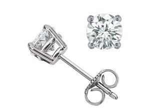 Sight Holder Diamonds SI Genuine Diamond Set In 14k Gold Stud Earrings .50 cttw Sight Holder Diamonds SI Genuine Diamond Set In 14k Gold Stud Earrings .50 cttw