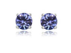 Sight Holder Diamonds 1.00ctw Genuine Tanzanite Earrings Set In Solid 14kt Gold Sight Holder Diamonds 1.00ctw Genuine Tanzanite Earrings Set In Solid 14kt Gold