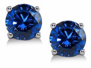 Sight Holder Diamonds 2.00ctw Lab Created Sapphire Stud Earrings Set In Solid 14kt Gold Sight Holder Diamonds 2.00ctw Lab Created Sapphire Stud Earrings Set In Solid 14kt Gold