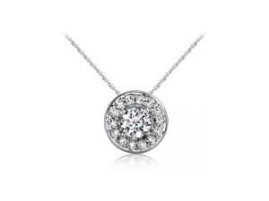 Sight Holder Diamonds 0.40Ctw Diamond Halo Pendant Set In 14Kt Gold Sight Holder Diamonds 0.40Ctw Diamond Halo Pendant Set In 14Kt Gold