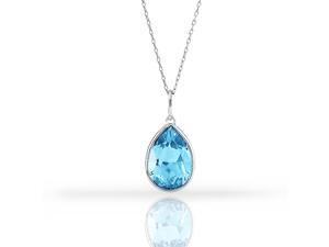 SightHolderDiamonds 4.00CTW Pear Shape Topaz Drop Pendant In Sterling SightHolderDiamonds 4.00CTW Pear Shape Topaz Drop Pendant In Sterling