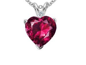 SightHolderDiamonds 4.00ctw Diamond & Lab Created Ruby Heart Pendant Set In Solid Sterling Silver SightHolderDiamonds 4.00ctw Diamond & Lab Created Ruby Heart Pendant Set In Solid Sterling Silver