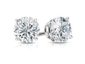 14KT White Gold Lab Grown Sapphire Stud Earrings 2.00ctw (6mm) 14KT White Gold Lab Grown Sapphire Stud Earrings 2.00ctw (6mm)